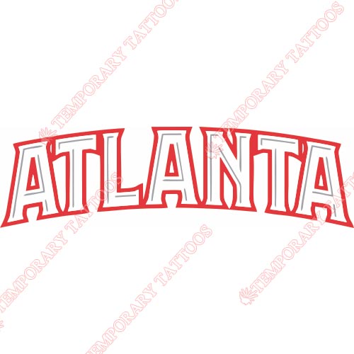Atlanta Hawks Customize Temporary Tattoos Stickers NO.902